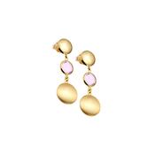 aquaforte le chicche earrings with 10mm baby pink  faceted venitian glass image