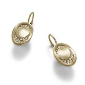 aquaforte precious ovali preziosi leverback earrings with cubic zirconia pav� image