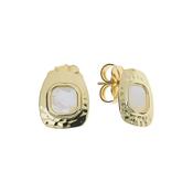 aquaforte nuova retro mother of pearl square inset earrings image