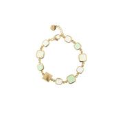 aquaforte aquacaramelle bracelet with green faceted glass stone image
