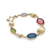 aquaforte caramelle ovali bracelet with multicolor faceted venitian glass image