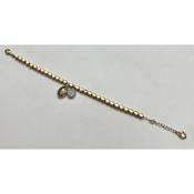 aquaforte silver 23ct gold plated bracelet image
