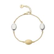 aquaforte oval 23ct gold plate and silver rhodium plated bracelet image