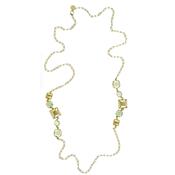 aquaforte aquacaramelle long necklace with green faceted venitian glass image