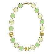aquaforte aquacaramelle jewel necklace with big green  faceted venitian glass image