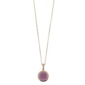 aquaforte aquacaramelle necklace with amethyst  faceted venitian glass image