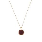 aquaforte caramelle reverse necklace with brandy milky  faceted venitian glass image