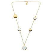 aquaforte le chicche necklace with soap-shaped elements and aquamarine  faceted venitian glass