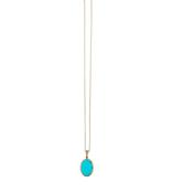 aquaforte caramelle marine ovali necklace with oval dark petrol  faceted venitian glass pendant image