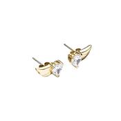 chiara ferragni cupido gold tone heart stone earring