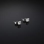 chiara ferragni classic silver plated crystal stud earring 4x4mm