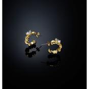 chaira ferragni cuoricino earring with 7mm white cz+ipg 20mm
