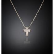 chiara ferragni croci pendant cross wh cz+rh plated 38+7cm