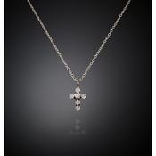 chiara ferragni croci pendant wh cz cross +rh plated 38.7cm