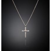 chiara ferragni croci pendant cross wh cz+rh plated 42+8cm