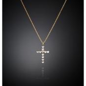 chiara ferragni croci pendant cross+wh cz+yg plated 42+8cm