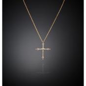 chiara ferragni croci pendant wh cz cross+yg plated 42+8cm
