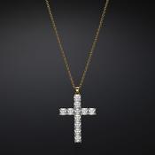 chiara ferragni croci cross gold plated pendant 48.5 x 31mm