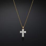 chiara ferragni croci cross gold plated pendant 20 x 15mm
