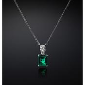chiara ferragni emerald pendant emerald cut 38+4cm