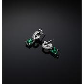 chiara ferragni emerald earrings emerald cut 7*5mm, size 10mm