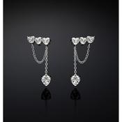 chiara ferragni silver heart earring arg925 with white cz