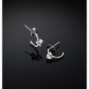 chiara ferragni silver heart earring arg925 with white cz 12mm