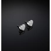 chiara ferragni silver heart studs earring arg925 with wh cz 8mm