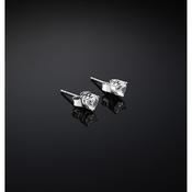 chiara ferragni silver mini earring arg925 with white cz 4mm