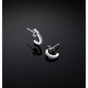 chiara ferragni silver hoop earring arg925 with white cz 10mm