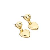 chiara ferragni bold heart charm gold tone earring