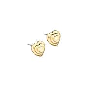 chiara ferragni bold gold tone heart stud earring