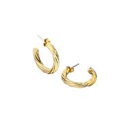 chiara ferragni bold gold tone heart hoop earring 27 x 4.5mm