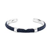 maserati jewels leather bangle ss leather blue 6.5x5.5cm image