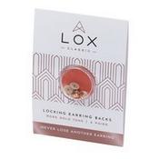 lox [12]  2 pair rose gold tone english