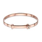 gracie  rose gold plated diamond star christening bangle image