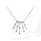 cachet rhodium 5 drop pendant image
