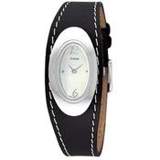 pulsar cuff black strap oval dial watch