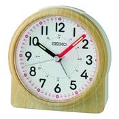 seiko quartz bedside alarm led light sweep second hand clock image
