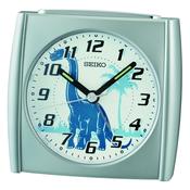 seiko quartz bedside silver brachiosaurus beep alarm clock image