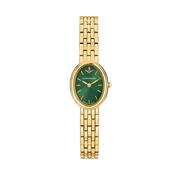 lucien rochat pr�cieux 20mm 2h green dial gold plated bracelet