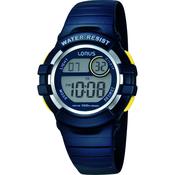 lorus digital navy strap watch with light