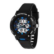 sector expander ex-45 43mm digital blue dial black polyurethane strap image