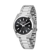 sector no limits 240 37mm 3h black dial stainless steel bracelet watch image