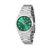 sector no limits c300 34mm 3h green dial stainless steel bracelet watch image