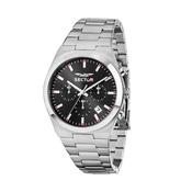 sector no limits c300 42mm chro black dial stainless steel bracelet watch image