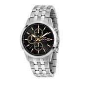 sector no limits 660 42mm chrono black dial gold plated bracelet stainless steel watch image