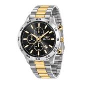 sector no limits 270 45mm chrono black dial stainless steel and gold plated bracelet watch image