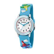 kikou kids hobby 28mm  white dial l.blue stra watch image