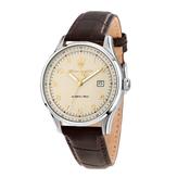 maserati sorpasso 42mm 3h ivory dial brown strap